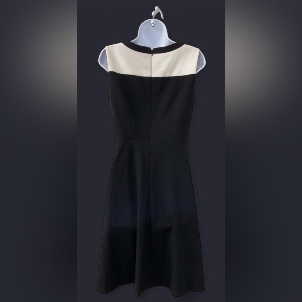 Black & White Sleeveless A-Line Dress - Picture 4 of 8